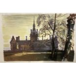 Edwin La Dell RA (British 20th Century) Fettes College, Edinburgh, Limited edition colour