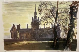 Edwin La Dell RA (British 20th Century) Fettes College, Edinburgh, Limited edition colour