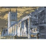 John Piper (British, 1903-1992), Long Melford Church, limited edition colour lithograph, numbed