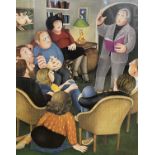 Beryl Cook (British, 1926-2008), 'Poetry Reading', Limited edition lithographic print, signed by the