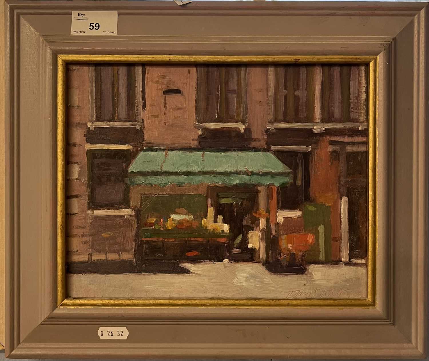 Tony Stocker (British 1939-2003), 'The Green Blind, Venezia', oil, signed, framed.Qty: 1