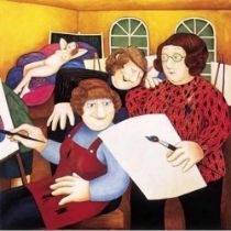 Beryl Cook (British, 1926-2008), 'The Art Class', Limited edition lithographic print, signed by