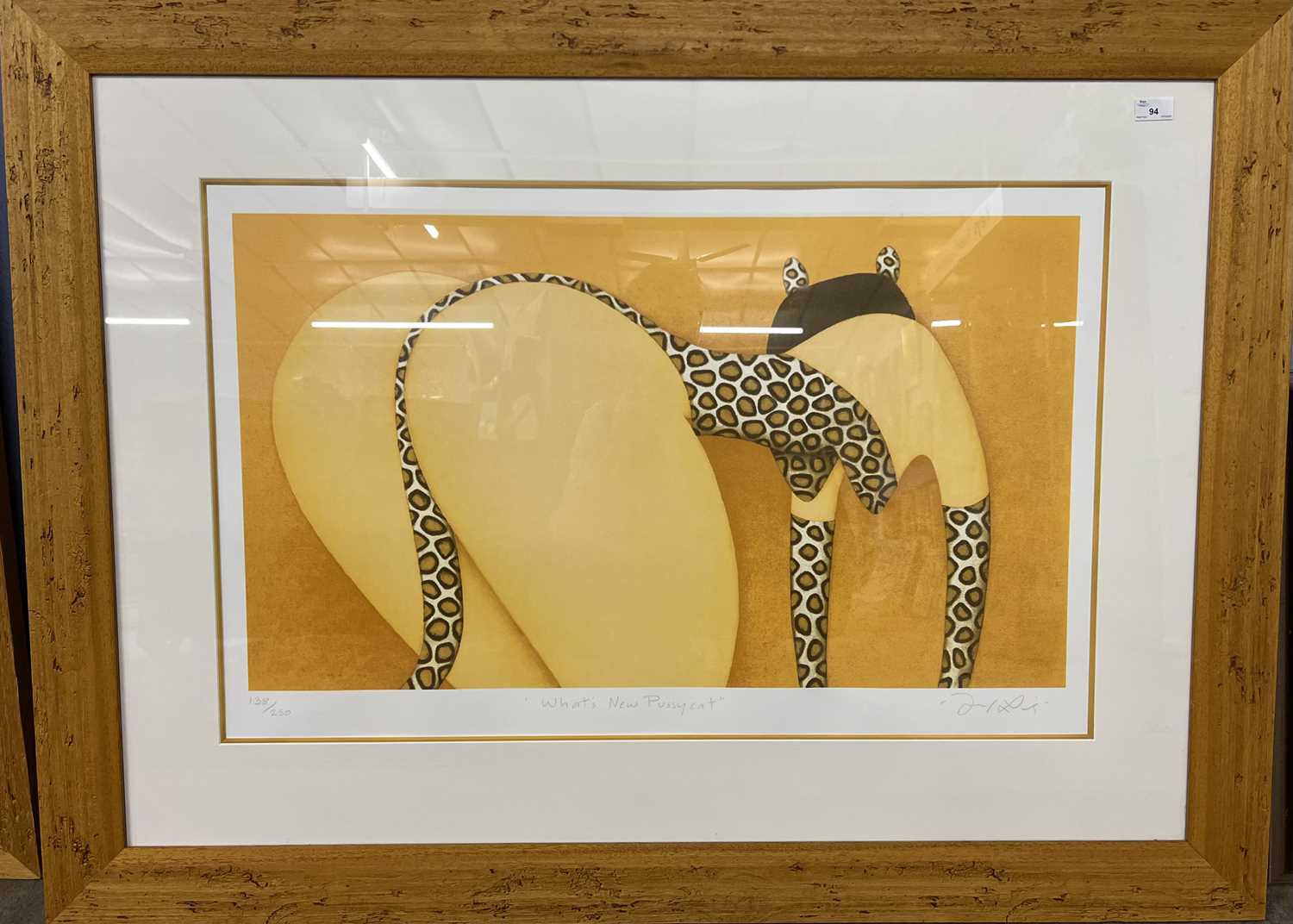 David Laity (Australian b.1958), 'What's New Pussy Cat', serigraph, signed and inscribed by the