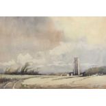 John Douglas Hosea (British, 20th century) "Near Corton", watercolour, signed, framed and glazed.