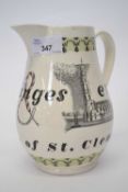 Wedgwood Bells of St Clements jug designed by Richard Guyatt for Liberty's, 19cm high