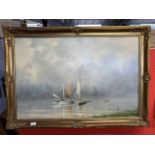 D.F. Dane (British, 20th century) 'Morning Mist', oil on board, signed, 23x35 ins, signed, framed.