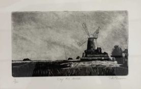 Peter Michael Beeson (British, contemporary),Cley Mill Norfolk, etching, limited edition,