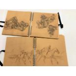 Ronald Olley (British, 20th / early 21st century), three ring bound sketch albums from the studio of