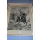 Boer War print of cavalry