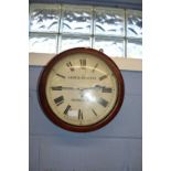 George Andrews - Shoreditch - Mahogany cased dial clock (numbered 110) with single fusee movement (