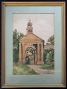 British School, 20th century, Gunton entrance, watercolour, dated 1934, 14x19ins, mounted, framed