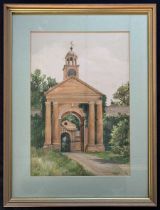 British School, 20th century, Gunton entrance, watercolour, dated 1934, 14x19ins, mounted, framed