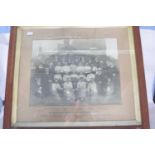Framed vintage photograph - Oulton Broad United Football Club, Winners of the North Suffolk League