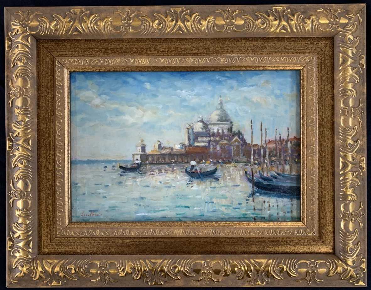 David Baxter (British, contemporary) Grand Canal, Venice, oil on board, signed, 7.5x11.5ins,