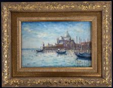 David Baxter (British, contemporary) Grand Canal, Venice, oil on board, signed, 7.5x11.5ins,