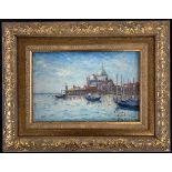 David Baxter (British, contemporary) Grand Canal, Venice, oil on board, signed, 7.5x11.5ins,