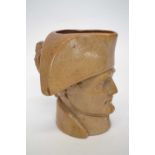 Buff pottery model of Napoleon by Stephen Green, 19cm high