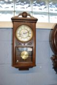 'The Time Mig' - Modern oak/glazed small wall clock