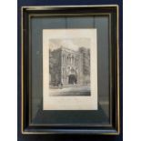 Nathaniel Whittcock (British, 20th century) "The Abbey Gate, Bury St Edmunds Suffolk", engraving,