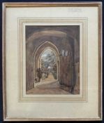 A.Chambers (British, 20th century) "Hedingham Church, Norfolk", watercolour, initialed, framed and