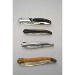 Bag of four penknives by Laguiole