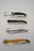 Bag of four penknives by Laguiole