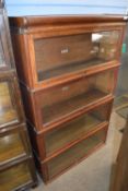 Globe Wernicke four section stacking bookcase requiring some repair, 86 cm wide