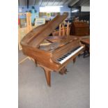 John Broadwood & Sons mahogany baby grand piano, 142cm long