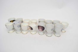 Quantity of commemorative egg cups