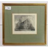 Benjamin Winkles (British,19th century) Lincoln Cathedral - South East View, engraving, 4x5.5ins,