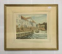Henry James Starling RA (British, 20th century), "Trouse Mill", watercolour, signed in pencil,