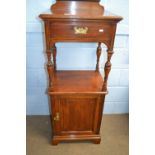 Gillows Lancaster - Late 19th Century mahogany side cabinet with single drawer and single drawer