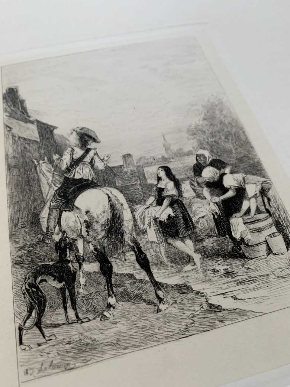 a group of ten, circa late 18th / 19th century etchings,5x3.5ins, unframed, unglazed. - Image 3 of 6