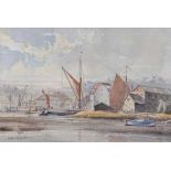 John Arthur Western (British, 20th century), Woodbridge Tide Mill, watercolour, signed, framed and