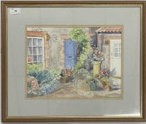 Kit Nicol (British, 20th century), 'Blakeney', watercolour, signed, 11x14ins, framed and glazed.