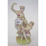 Derby porcelain group of Venus and Cupid (a/f)