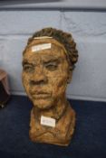 M D Conway signed Sculpture of a Lady. Approx 26cm high