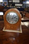 Edwardian mahogany dome top striking mantel clock