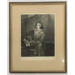 French School, circa 18th century, 'Liberte', etching, 12.5x10ins, framed and glazed.