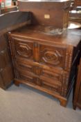 Jacobean style chest of drawers decorated with moulded detail and some later editions, 102 cm wide