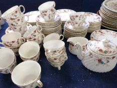 Extensive quantity of Minton tea wares in the ancestral pattern including cups, saucers, teapot,