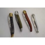 Bag of four penknives by Laguiole