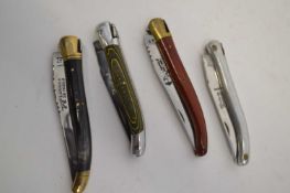 Bag of four penknives by Laguiole