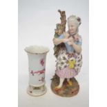 20th Century meissen cylindrical vase with the dragon pattern raised on four stub feet on circular