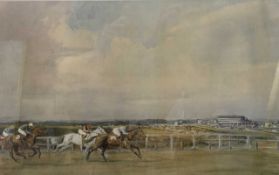 After Lionel Edwards (British, 20th century), Goodwood and Epsom, a pair of horse racing