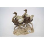 Pottery model of ostrich made by Goldscheider for Myott & Sons, 30cm high