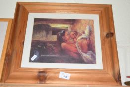 FRAMED DEPICTION OF A MOTHER AND CHILD