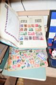 GB/WORLD STAMP COLLECTION CONTAINED IN FOUR ALBUMS, MOST APPEAR MID 20TH CENTURY