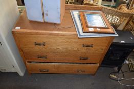 UTILITY TYPE THREE DRAWER CHEST OF DRAWERS