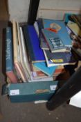 BOX CONTAINING QUANTITY OF VARIOUS HARD BACK BOOKS RELATING TO COLLECTING INTEREST ETC